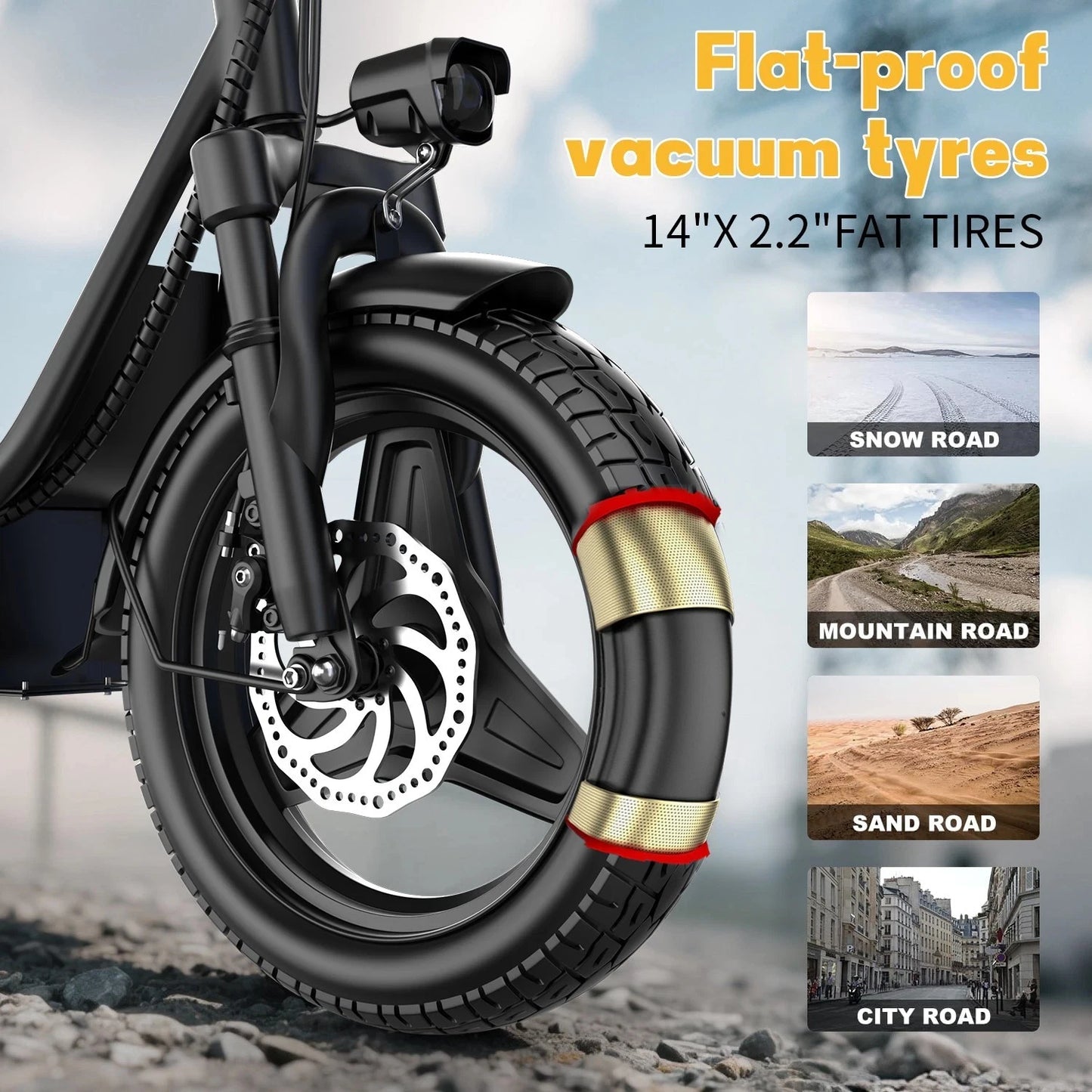 UPlee GQ8 Folding Electric Bike 250W 48V Battery Commuter Ready