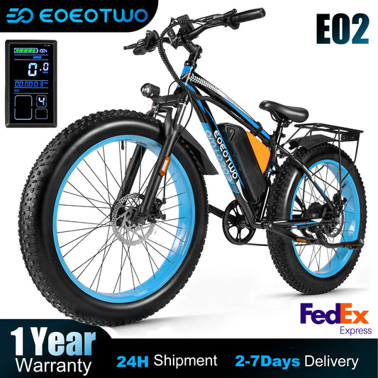 EOEOTWO Electric Fat Tire Bike 1500W Peak With 960Wh Battery