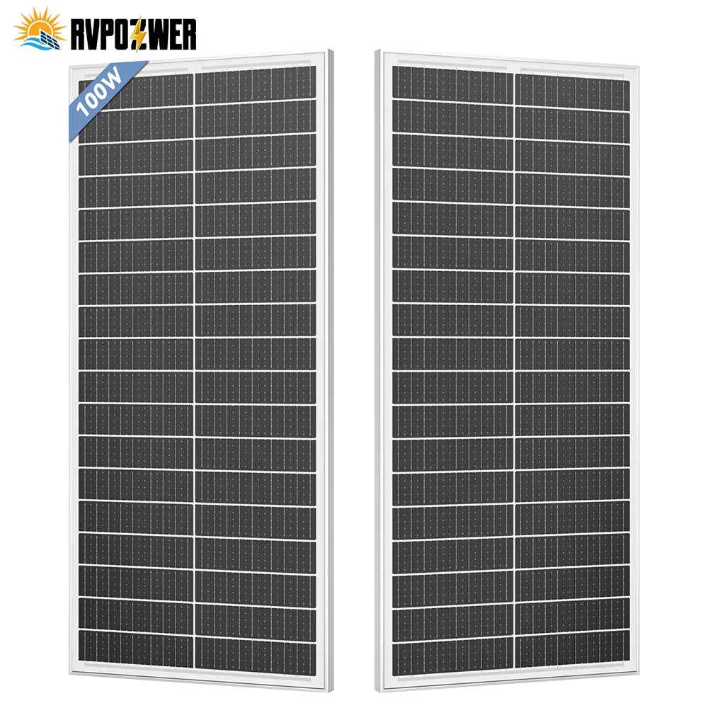 Rvpozwer 100W Mono Solar Panel For Off Grid Home Roof