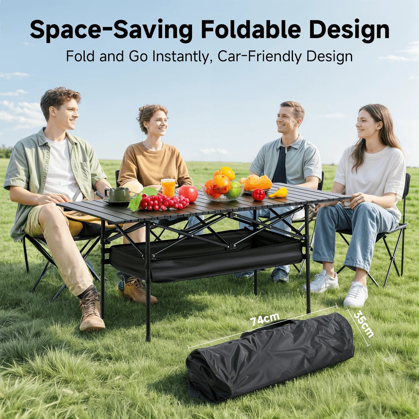 Camping Table Folding Lightweight Aluminum For Outdoor Use