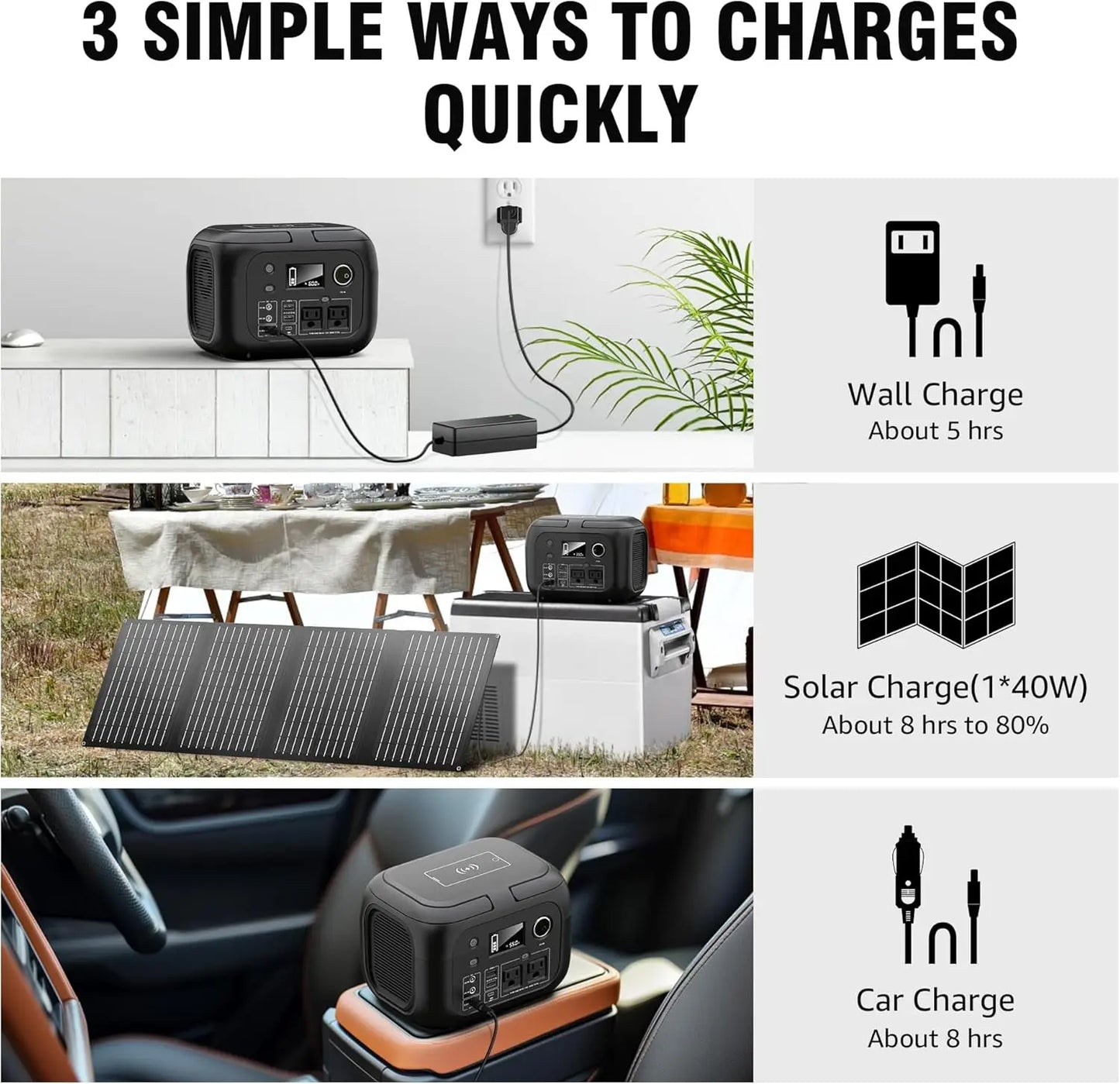 SinKeu G300 300W Portable Power Station 70400mAh Solar Generator