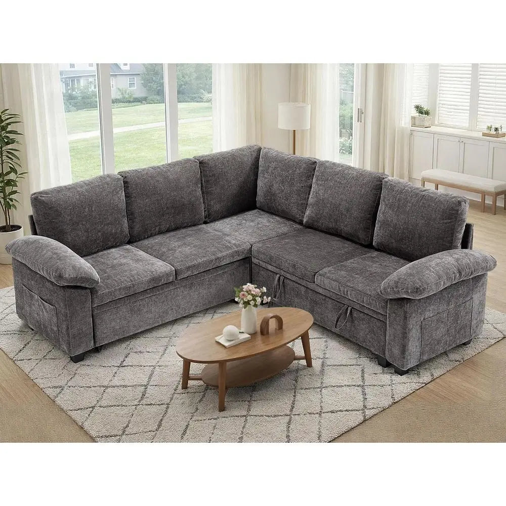 Sectional Sofa Bed With Storage And Pull Out Couch