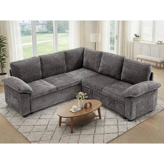 Sectional Sofa Bed With Storage And Pull Out Couch