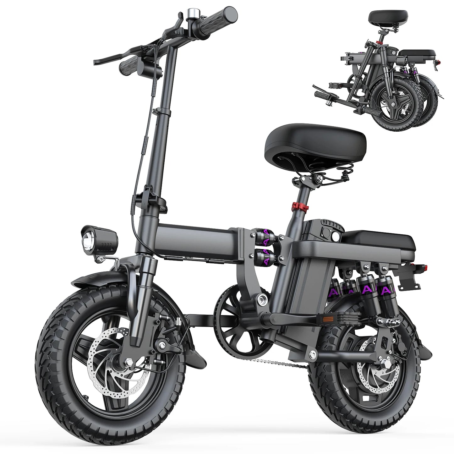UPlee GE5 Adult Electric Bike 500W Peak Motor Removable Battery
