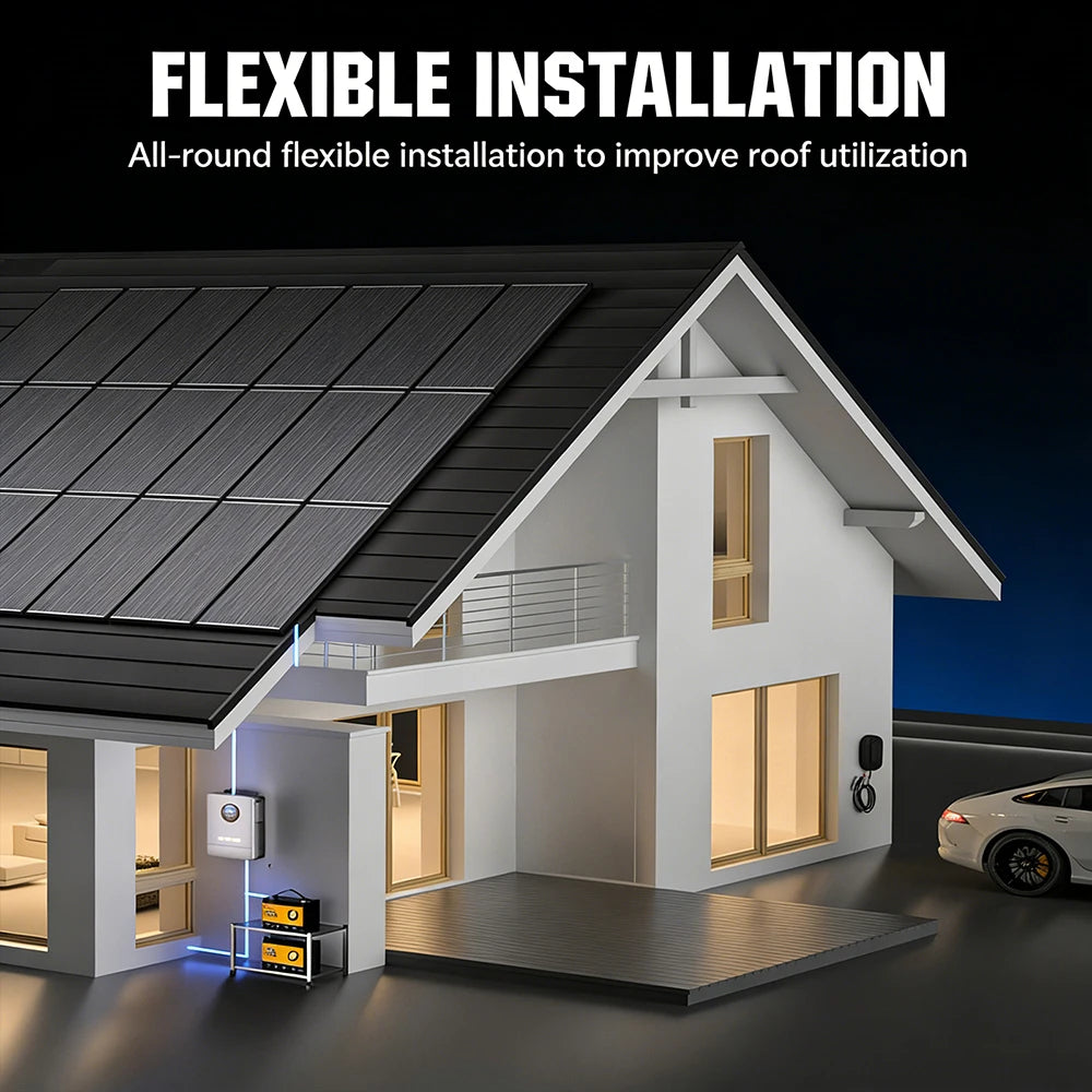 Rvpozwer 100W N-Type Monocrystalline Solar Panel For Rooftop Camping