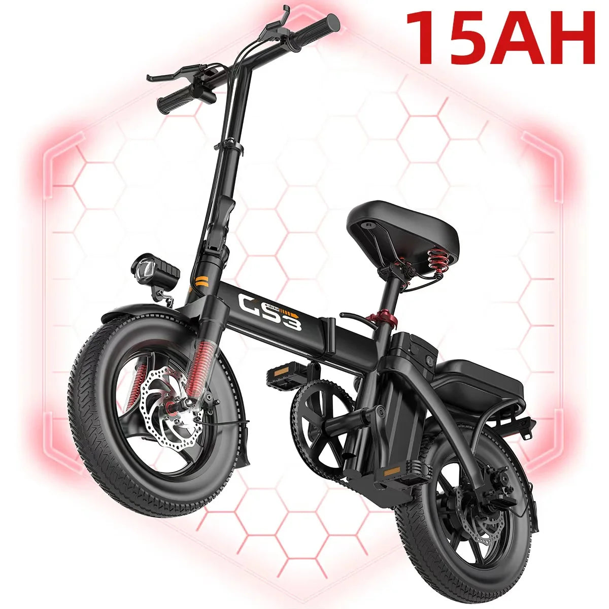 UPlee Electric Bike 500W Brushless Motor 48V Battery Long Range
