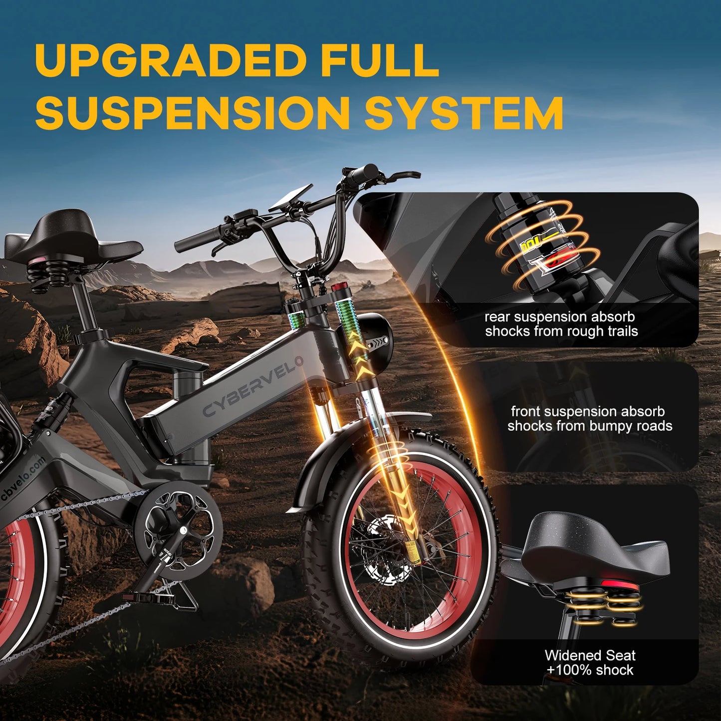 CYBERVELO Luxury Foldable Ebike With 2000W Motor And Long Range