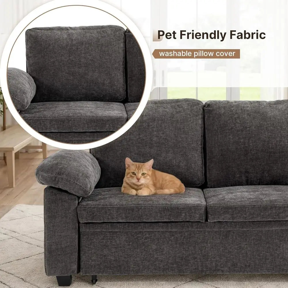 Sectional Sofa Bed With Storage And Pull Out Couch