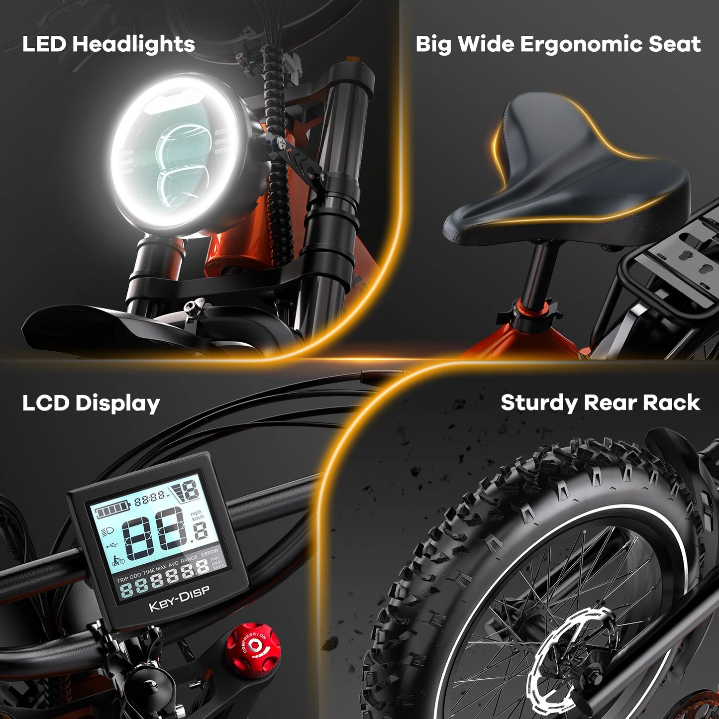 CYBERVELO Luxury Foldable Ebike With 2000W Motor And Long Range