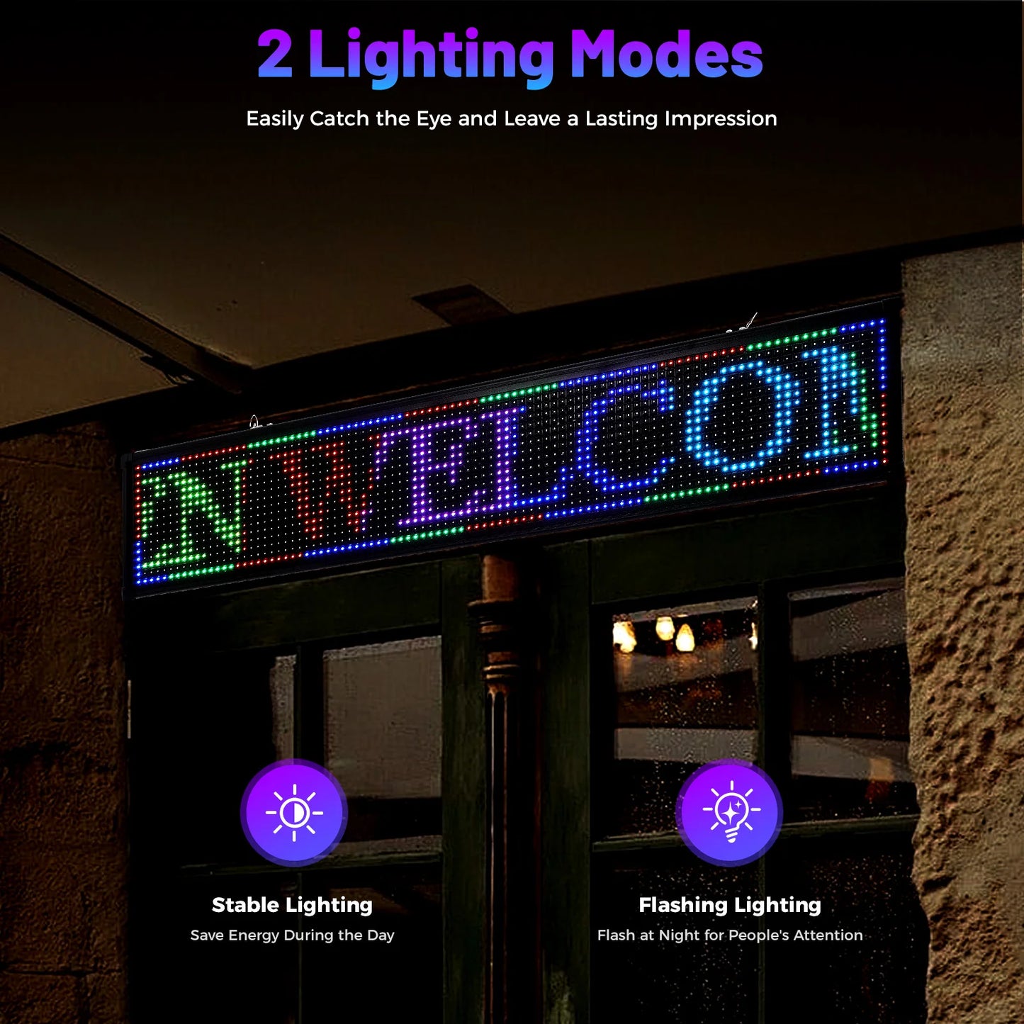 Led Scrolling Sign Board Programmable Digital Advertising Display 7 Modes