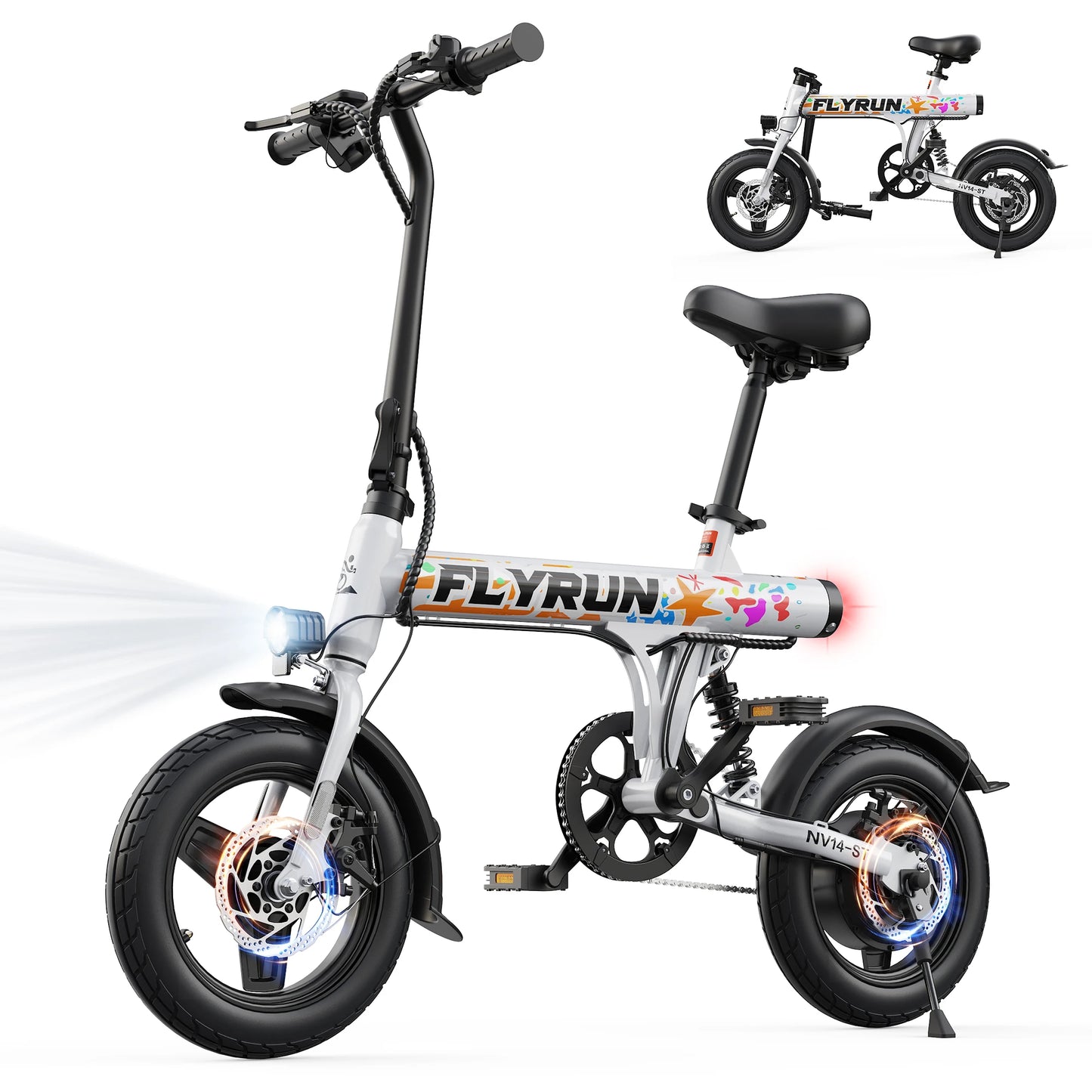 NV14-ST Electric Bike 36V 500W Peak Motor 14-Inch City Commuter