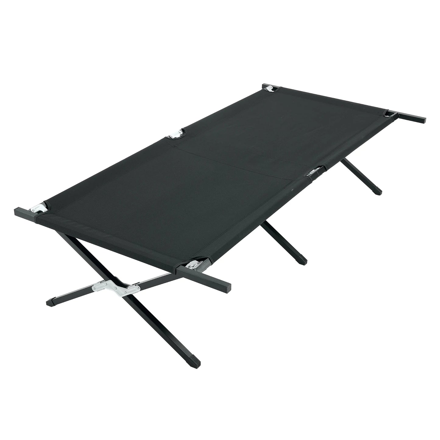 JHK Portable Folding Camping Cot Lounge Chair With 300 Lb Capacity