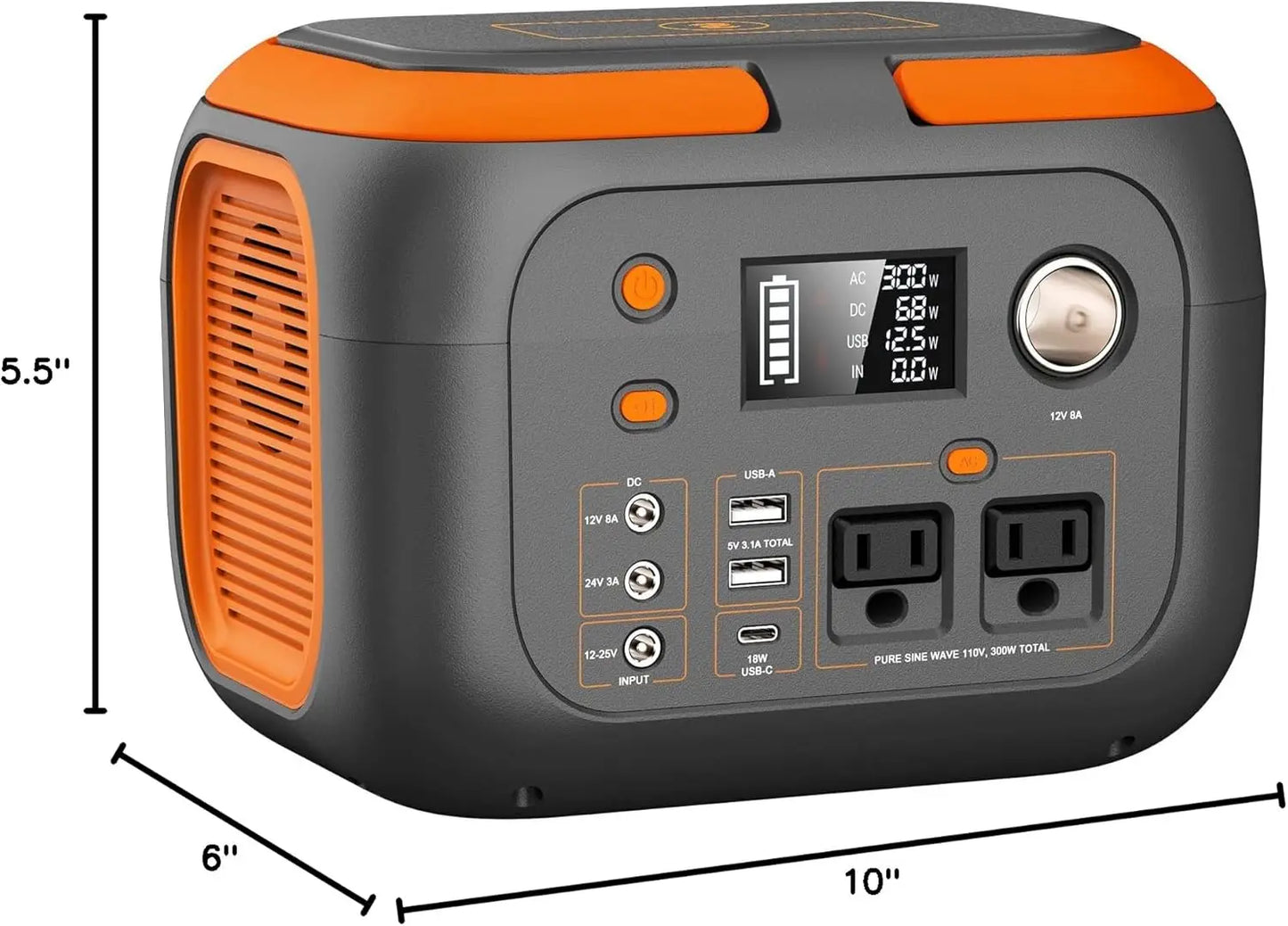 SinKeu 600W Portable Power Station With 110V AC Outlets