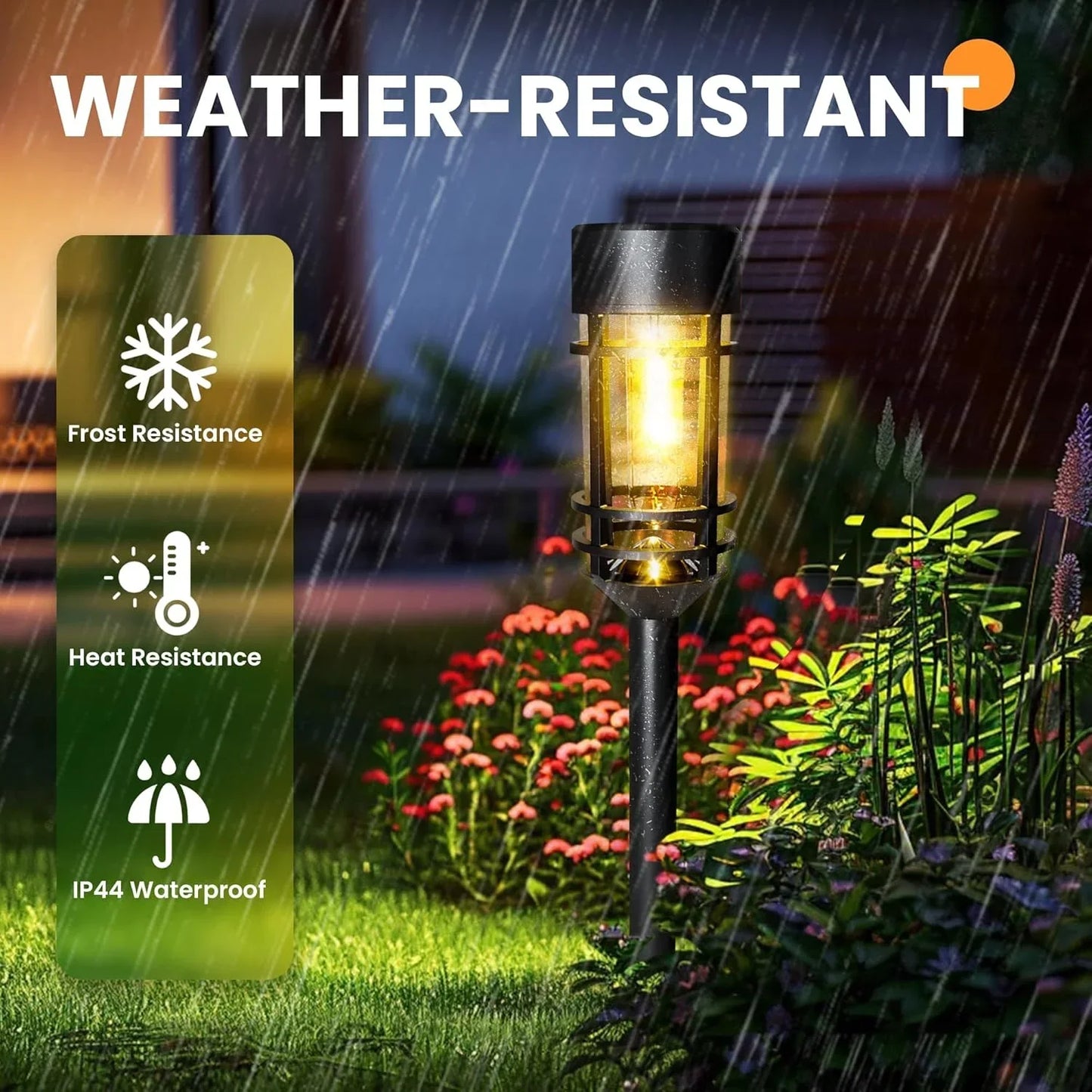SZRSTH Solar Street Lights Outdoor 4 Pack Waterproof Landscape Path Lighting