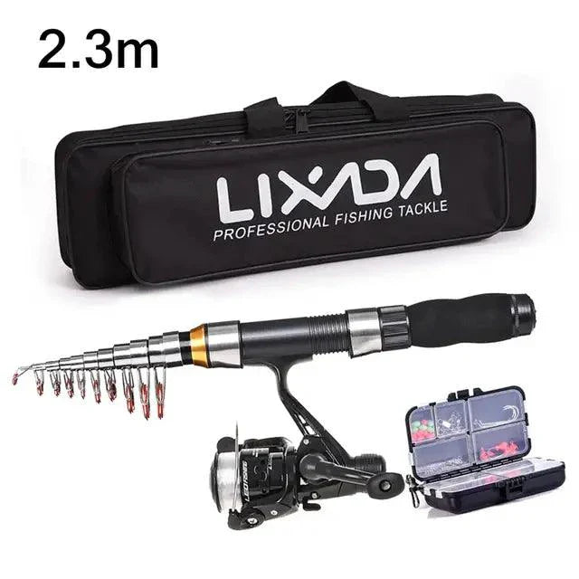 Portable Fishing Pro Rod Kit Premium Angling Gear Set