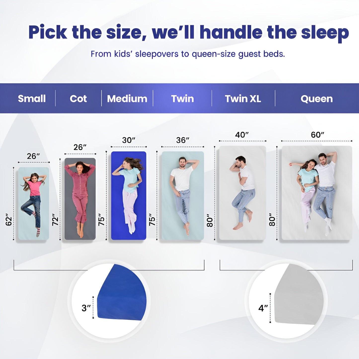 Hazli Matrix Air-Cell Memory Foam Camping Mattress