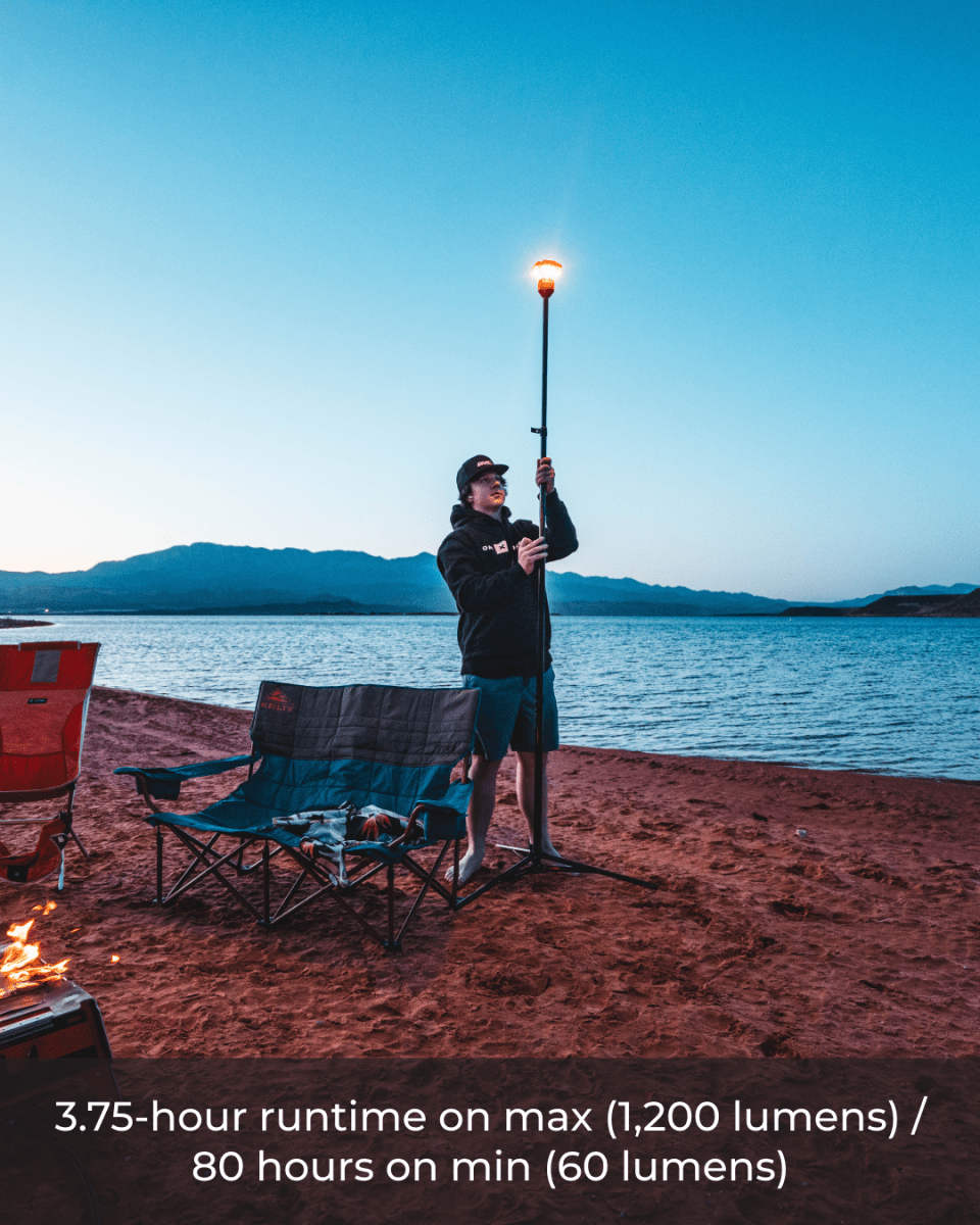 LightRanger 1200 Rechargeable LED Lantern With Telescoping Pole Tripod