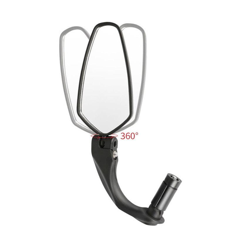 Bicycle Rear View Mirror Adjustable Wide Lens For Handlebars