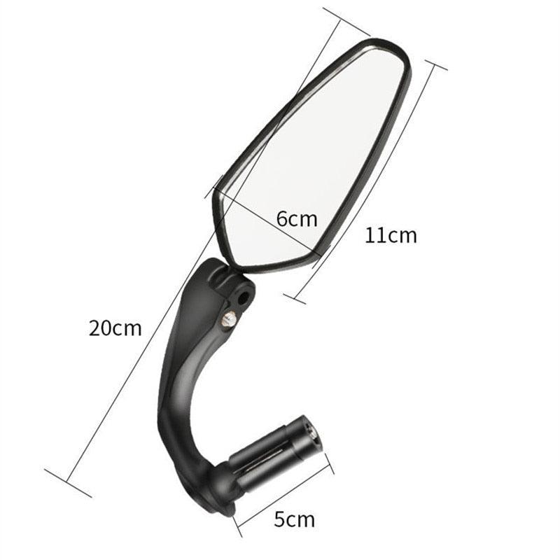 Bicycle Rear View Mirror Adjustable Wide Lens For Handlebars