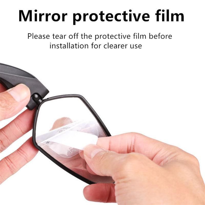 Bicycle Rear View Mirror Adjustable Wide Lens For Handlebars