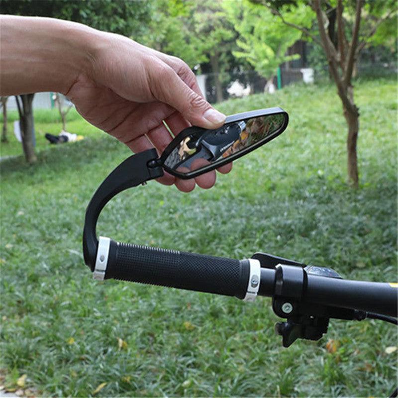 Bicycle Rear View Mirror Adjustable Wide Lens For Handlebars