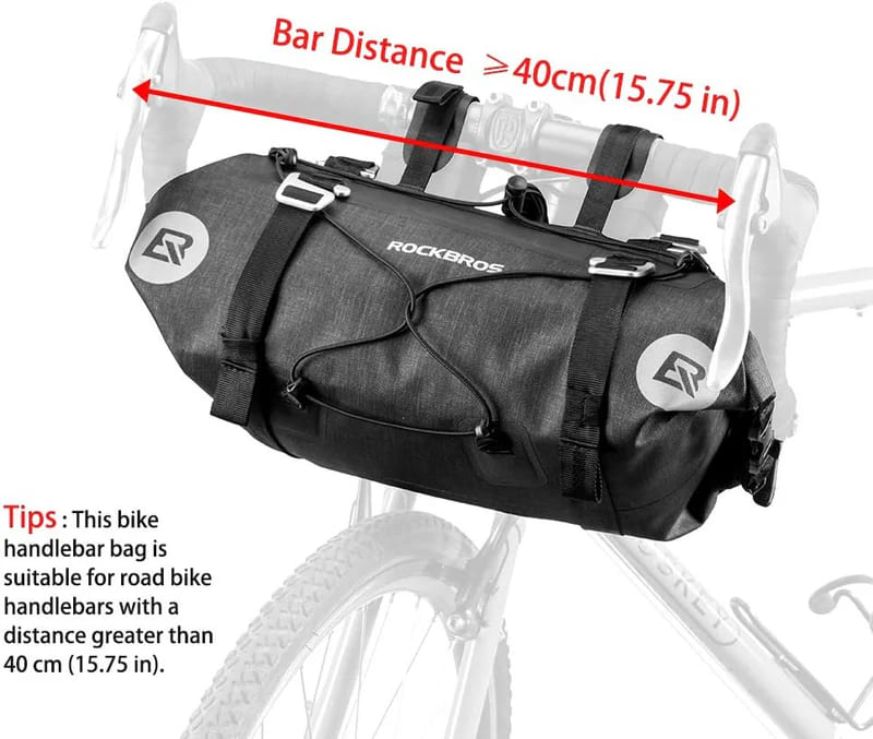 ROCKBROS Barrel Shaped Waterproof Handlebar Bag For Adventures