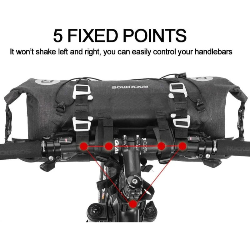 ROCKBROS Barrel Shaped Waterproof Handlebar Bag For Adventures